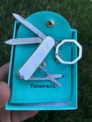 Tiffany & Co Swiss Army Knife Sterling Silver & 18k Gold Victorinox Keychain