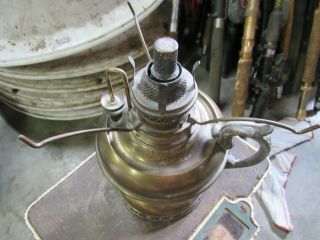 Antique Miller Brass Oil Lamp Base