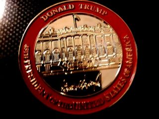 45th President Donald J.  Trump Red White House Challenge Coin