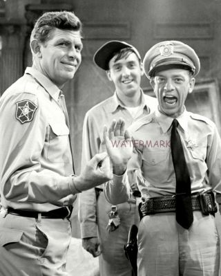 Sheriff Taylor Andy Griffith Show Don Knotts,  Jim Nabors,  Wavingpublicity Photo