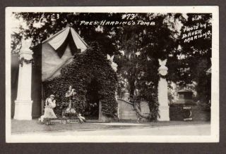 Vintage Rppc Postcard Of President Harding 
