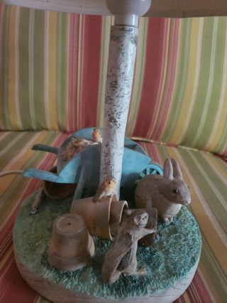 Marjolein Bastin Table Lamp Rabbit Flower Pots Wheelbarrow
