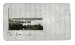 Lake Bomoseen Vermont Vt - Birdseye View Of Lake - Metal/aluminum Novelty Postcard