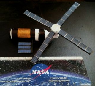 Rare 3d Printed Mini Apollo Skylab Spacestation Model Kit With Homemade Decals