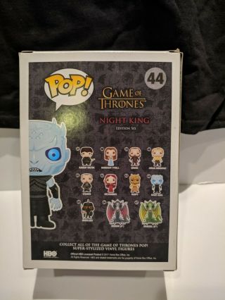 Funko Pop Game of Thrones Night King SDCC 2017,  Wildfire Pin,  HBO Shirt Sz M 6