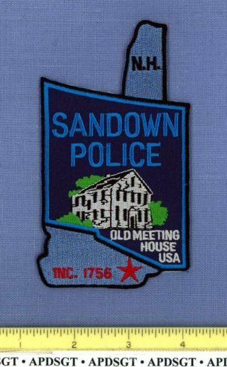Sandown Hampshire Sheriff Police Patch State Shape Old Meeting House