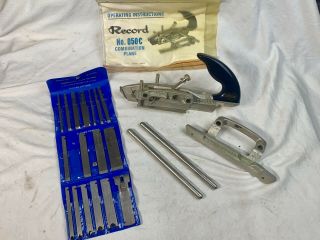 Record No 050c Combination Plough & Beading Plane,  W/ 18 Cutters & Instructions