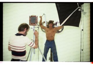(324) Vintage 1979 35mm Negative - Beefcake Body Builder Training Gay Int.
