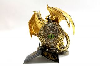 Franklin M.  Whelan Vision Of The Gold Dragon Hologram Pocket Watch & Stand