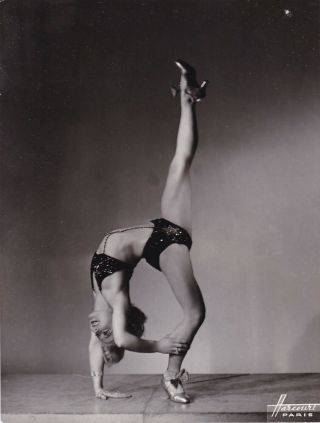 Vintage Silver Photograph 1930 Harcourt Studios Circus Contortionist Sexy