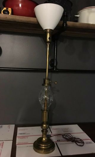 Vintage (tall) Stiffel Traditional Brass Buffet Table Lamp Light 33” Tall