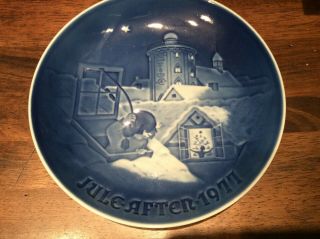Kongelig Hofleverandor Porcelain B&g Christmas Plate Jule After 1977
