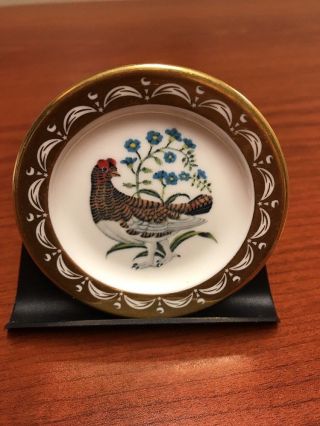 State Birds And Flowers Alaska Willow Ptarmigan/forget - Me - Not Mini Plate