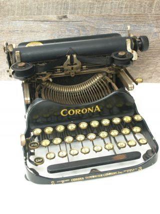 Antique 1917 Corona No.  3 Folding Portable Typewriter