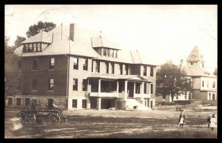 Benzonia College Dormitory 1910 Real Photo Postcard With Cancel To Redding C