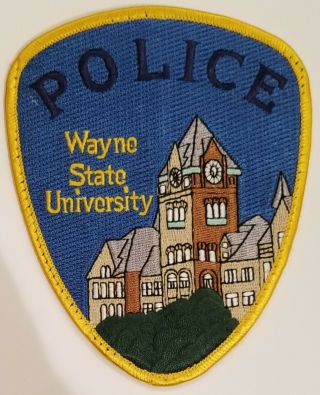 Wayne State University Detroit Michigan Mi Embroidered Color Shoulder Patch