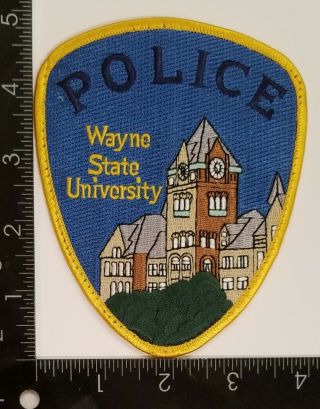 Wayne State University Detroit Michigan MI Embroidered Color Shoulder Patch 3