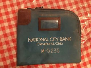 Vintage National City Bank Co.  Bank Bag,  Lock & Keys