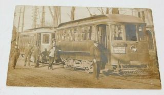 Rppc Manchester Ct Connecticut Manchester Green Trolley Photo Postcards