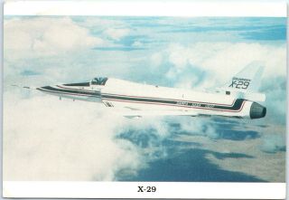Operation Desert Shield Grumman X - 29 Darpa Nasa Usaf Jet Chrome Postcard