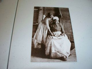 Vintage Antique Postcard Black Americana Learning To Read Rppc