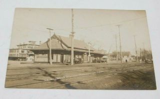 Rppc Manchester Ct Connecticut Nynhh Railroad Station Photo Postcard