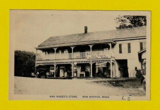 Boston,  Ma.  Photo Postcard Max Nager General Store Gas Pump & Ice Cream Sign
