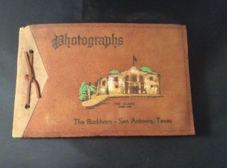 (80) Picture Antique Photo Album Of The Alamo,  People,  Scenic Places,  And More