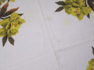 Vintage Terry Cloth Tablecloth Square 51 