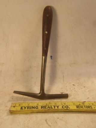 Vintage No Marked One Piece Steel Tack Hammer With Claw Upholstery,  Leatherwork