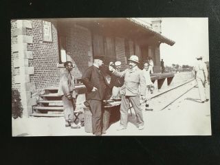 1900s China Tsingtau Railway German Engineers Photo 德国工程师在青岛铁路