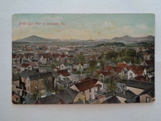 Birds Eye View Of Roanoke Va Virginia Posted Postcard