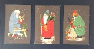 Vintage Santa Claus Postcards (3) Meissner & Buch Series 2026 - Most Unusual