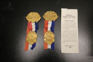 1956 Democratic National Convention Badge,  Adlai Stevenson,  John Kennedy 2pc