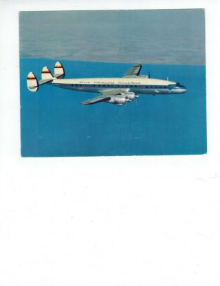 Lav Airline Issue Postcard Connie Constellation