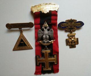 Rare Masonic 32nd Degree Scottish Rite Jewels