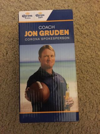 Coach Jon Gruden Corona Spokesperson Bobblehead & Boxed