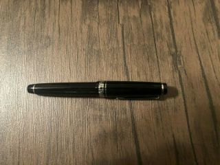 Sailor Professional Gear Slim Silver Fountain Pen Black Fine Nib 11 - 1222 - 220