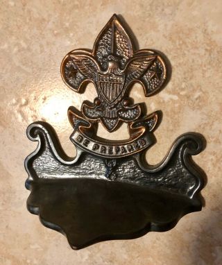 Vintage Boy Scouts Of America Cast Iron Book End