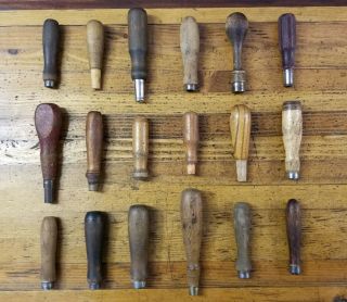 Antique Chisels Files Wooden Tool Handles • Vintage Blacksmith Anvil Forge ☆usa