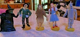 5 Wizard Of Oz Figures 1939 Loews Ren 1987 Turner Macau Presents Cake Top Toys