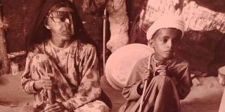 Vintage B&W Photograph Of Traditionally Dressed Arab Girl & Boy By Paul K Kopper 3