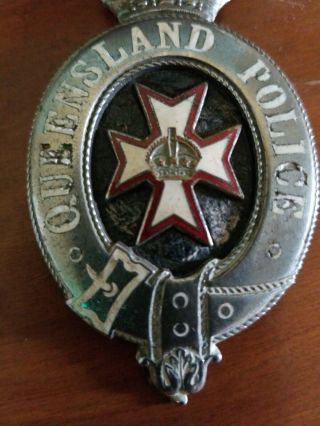 Queensland Police Hat Badge Rare Medal Shield 2