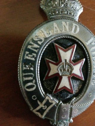 Queensland Police Hat Badge Rare Medal Shield 4