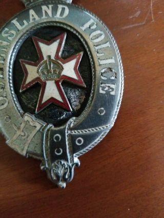 Queensland Police Hat Badge Rare Medal Shield 5