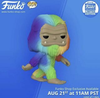 Funko Pop Up Shop Rainbow Bigfoot Funko Pop Myths Confirmed Order