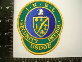 Old Federal Doe Inel Security Patrol Patch Idaho Falls,  Id Police Cheese Cloth