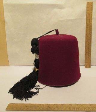 ALGERIA older SHRINER FEZ with TWO TASSEL KEEPERS and CRUTCH PIN 4