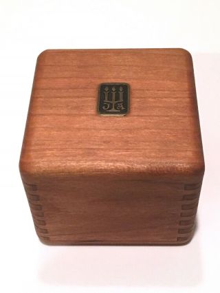 Vintage James Avery Dovetailed Wooden Branded Trinket Box W/ Logo Medallion Lid