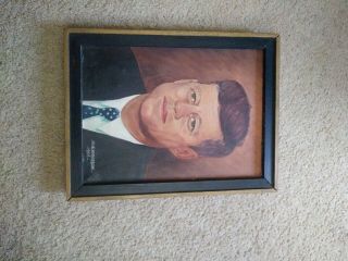1964 John F.  Kennedy oil painting by W.  H.  Lamberson 7